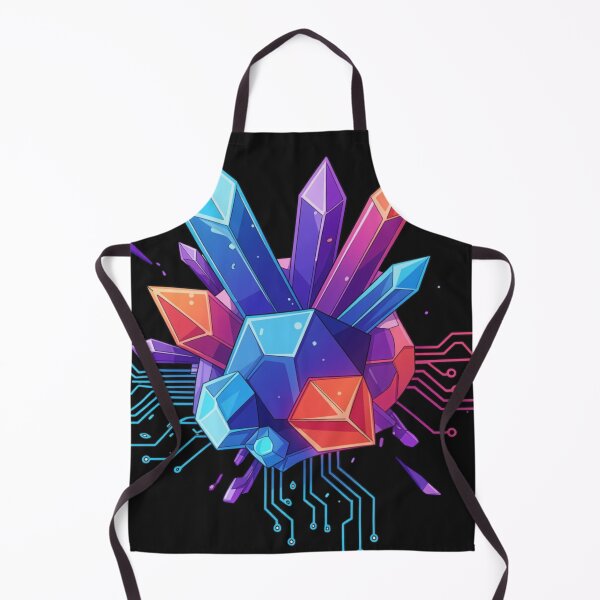 Item preview, Cyber Crystal Core – Neon Tech Crystals designed and sold by Revyra Design .