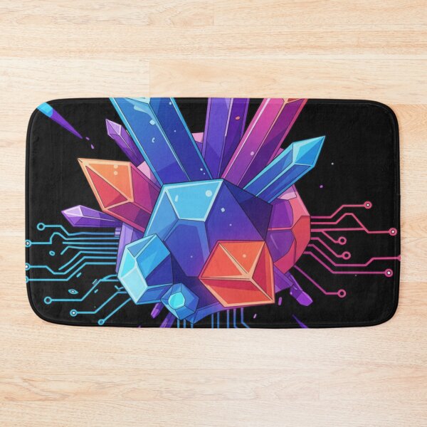 Item preview, Cyber Crystal Core – Neon Tech Crystals designed and sold by Revyra Design .