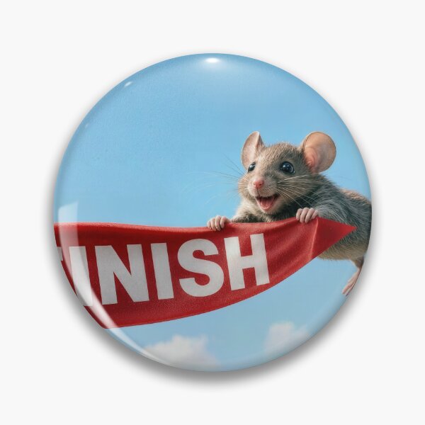 Item preview, Mouse Hanging on a Red Finish Line Tape designed and sold by Maria Dryfhout.