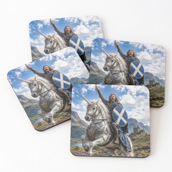 Item preview, Scottish Warrior On A Unicorn designed and sold by PeelieWallies.