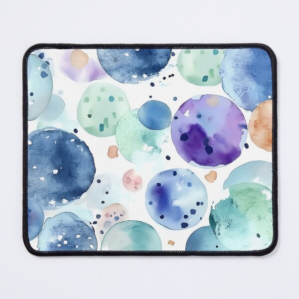 Item preview, Blue Watercolor Polka Dots Abstract Seamless Pattern designed and sold by Nine Lives Studio.