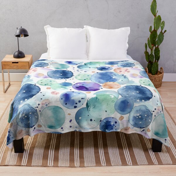 Item preview, Blue Watercolor Polka Dots Abstract Seamless Pattern designed and sold by Yoruhara.