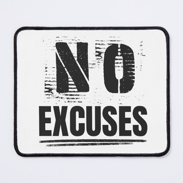 Item preview, No Excuses Distressed Gym Motivation designed and sold by RisticCEO.