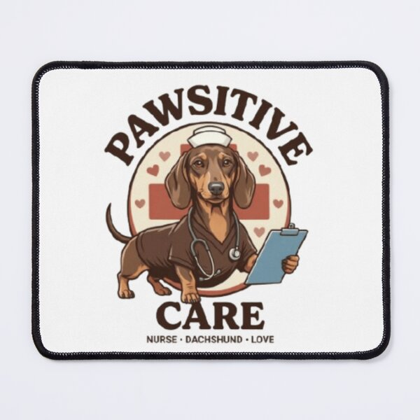 Item preview, Pawsitive Care Nurse Dachshund designed and sold by FurryPrintLab-FurryPrintLabDesign.