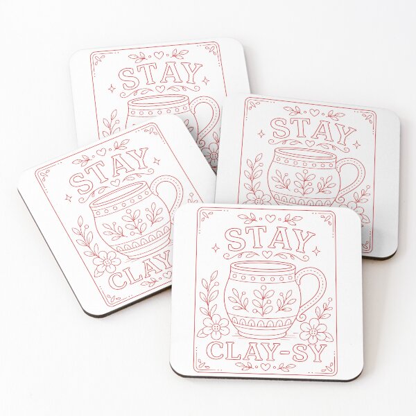 Item preview, Stay Clay-sy Mug Red designed and sold by SamanthaLPottery.