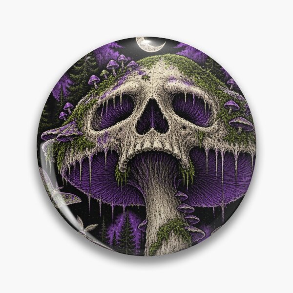 Item preview, Fungal Afterlife – Gothic Skull Mushroom Forest designed and sold by rua93brasil.