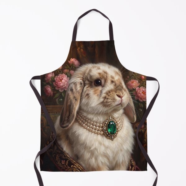 Item preview, Royal Lop Eared Rabbit in Pearls designed and sold by The Real Beast Art.