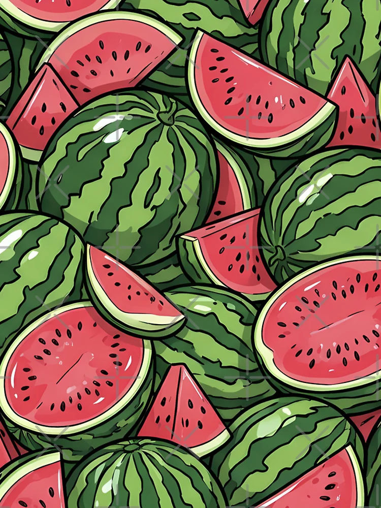 Thumbnail 4 of 4, iPhone Case, Watermelon Pattern designed and sold by RkskArt.