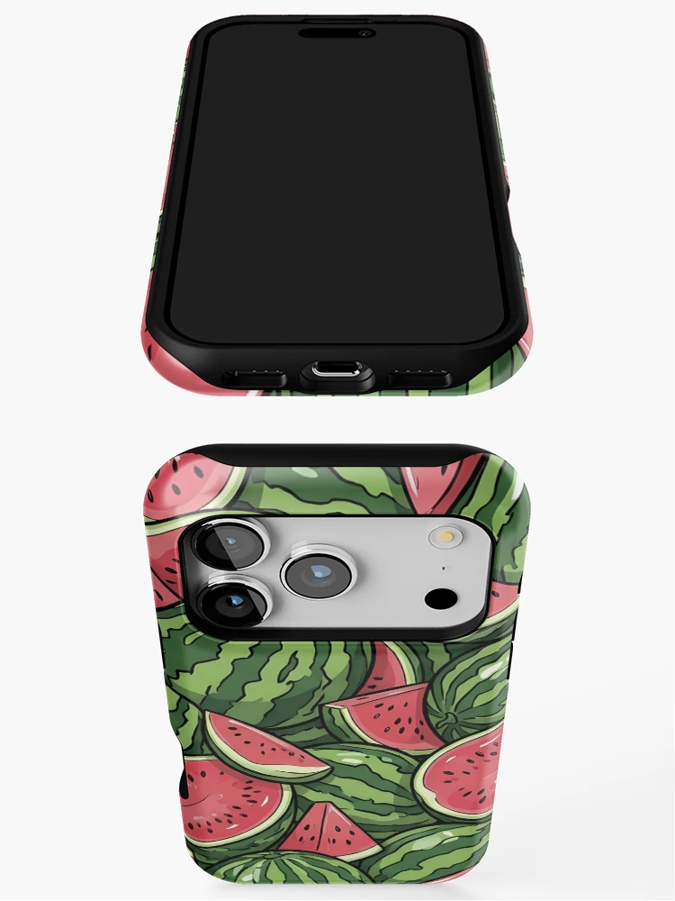Thumbnail 3 of 4, iPhone Case, Watermelon Pattern designed and sold by RkskArt.