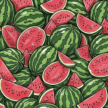 Artwork thumbnail, Watermelon Pattern by RkskArt