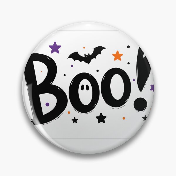 Item preview, Halloween Boo Typography Sticker designed and sold by DoveArtDesigns.