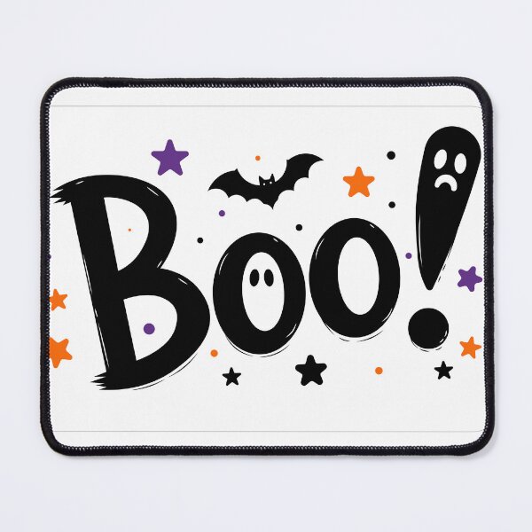 Item preview, Halloween Boo Typography Sticker designed and sold by DoveArtDesigns.