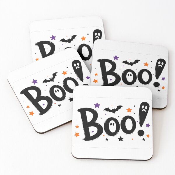 Item preview, Halloween Boo Typography Sticker designed and sold by DoveArtDesigns.