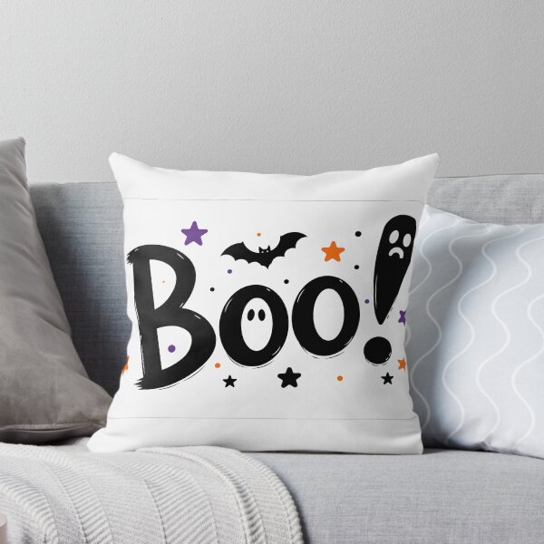 Item preview, Halloween Boo Typography Sticker designed and sold by DoveArtDesigns.