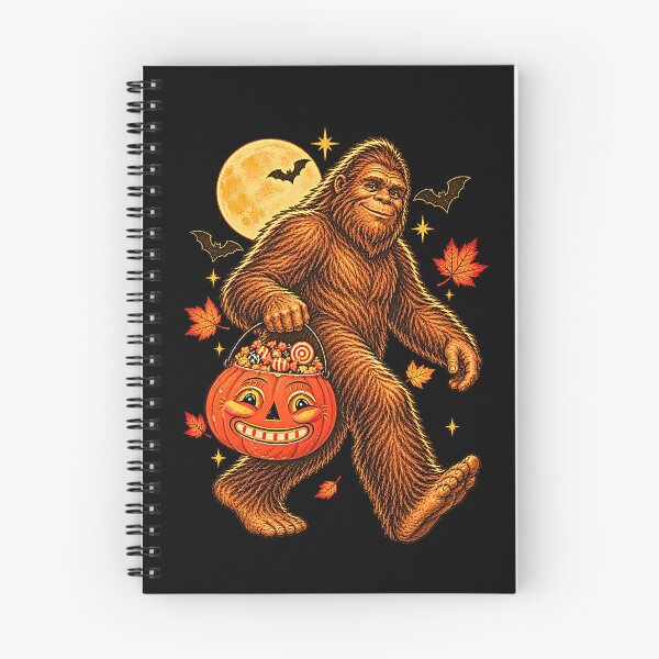 Item preview, Halloween Bigfoot Pumpkin Forest Sasquatch designed and sold by Rahamkshop.