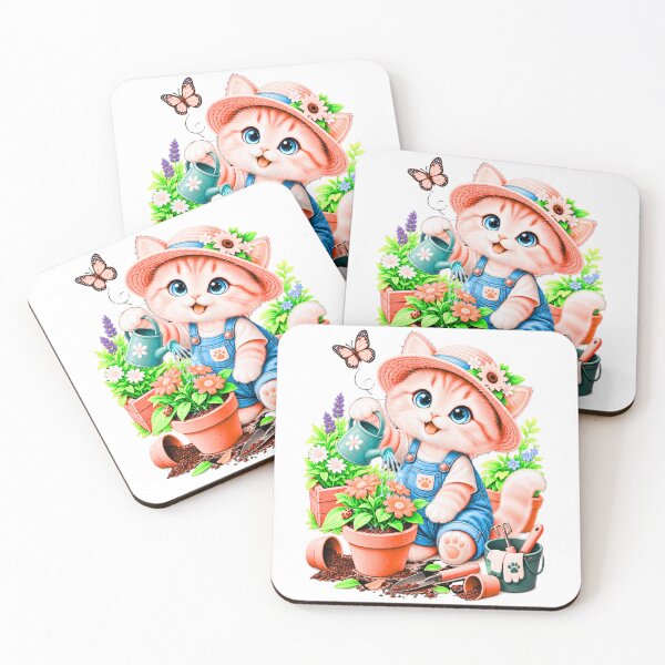 Item preview, Cute Gardening Cat – Kawaii Kitten Gardener designed and sold by teeNova Wear.