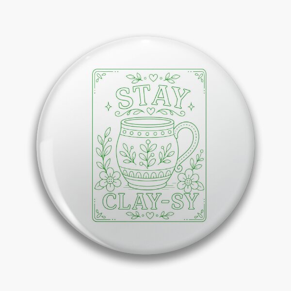 Item preview, Stay Clay-sy Pottery Mug Green designed and sold by SamanthaLPottery.