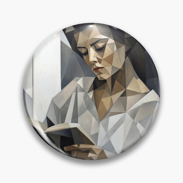 Item preview, Woman Reading a Book in Cubist Art Form designed and sold by Maria Dryfhout.