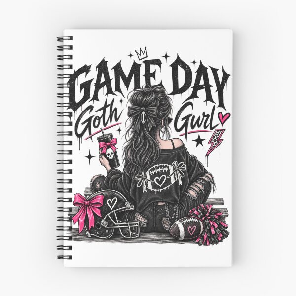 Item preview, Game Day Goth, Gothic Football Shirt, Alternative Goth Girl, Football Fan Gift designed and sold by Vireltoo.
