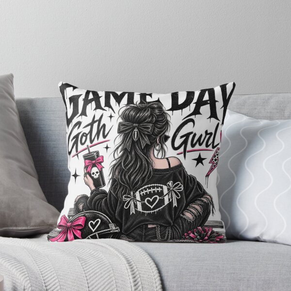 Item preview, Game Day Goth, Gothic Football Shirt, Alternative Goth Girl, Football Fan Gift designed and sold by ARTwy.
