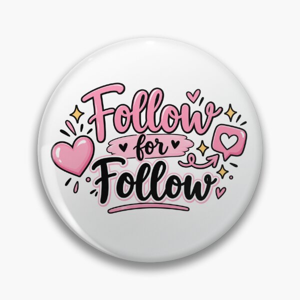 Item preview, Follow for Follow – Cute Pink Social Media Sticker designed and sold by StickyDelights.