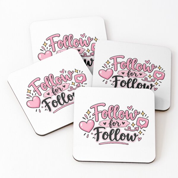 Item preview, Follow for Follow – Cute Pink Social Media Sticker designed and sold by StickyDelights.