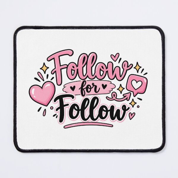 Item preview, Follow for Follow – Cute Pink Social Media Sticker designed and sold by StickyDelights.