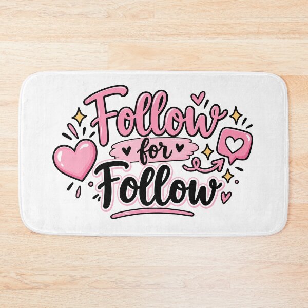 Item preview, Follow for Follow – Cute Pink Social Media Sticker designed and sold by StickyDelights.