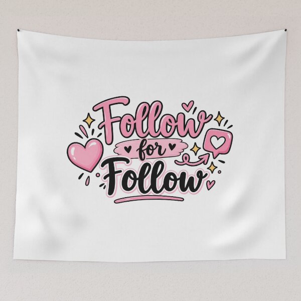 Item preview, Follow for Follow – Cute Pink Social Media Sticker designed and sold by StickyDelights.