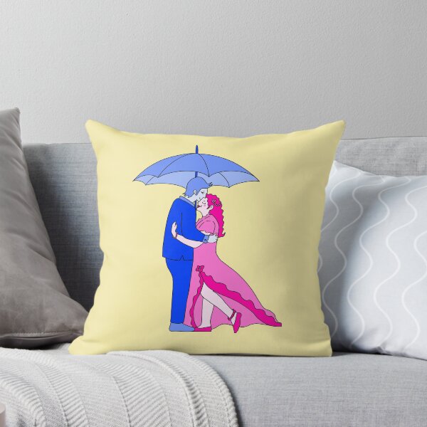 Item preview, Love Umbrella Pink And Blue With yellow background  designed and sold by missmann.