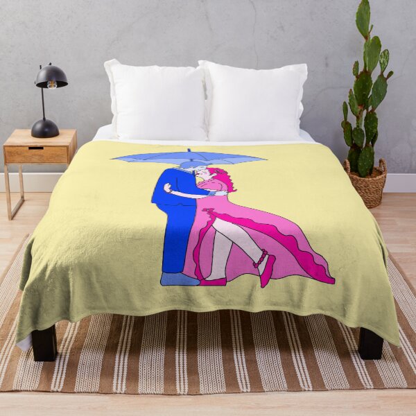 Item preview, Love Umbrella Pink And Blue With yellow background designed and sold by missmann.