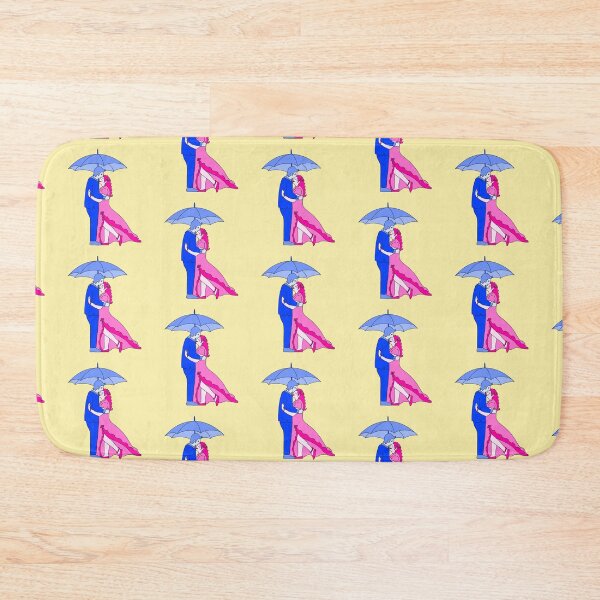 Item preview, Love Umbrella Pink And Blue With yellow background  designed and sold by missmann.