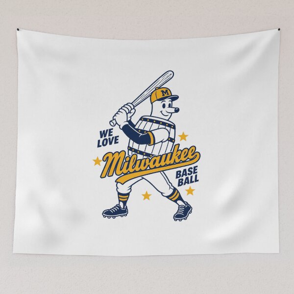 Item preview,  We Love Milwaukee Baseball Barrelman Outline designed and sold by GhostDawgs.
