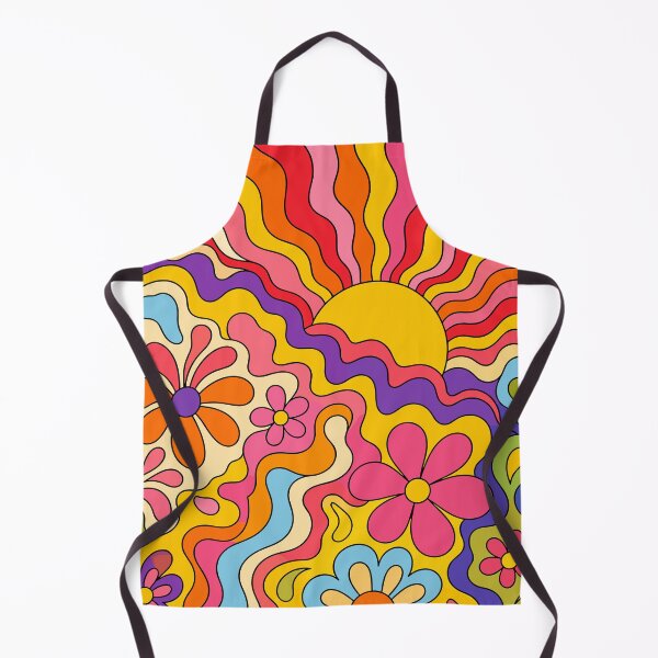 Item preview, Retro 70s Groovy Sunshine Floral Pattern designed and sold by Far Out Goods.