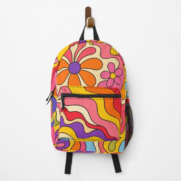 Item preview, Retro 70s Groovy Sunshine Floral Pattern designed and sold by Far Out Goods.