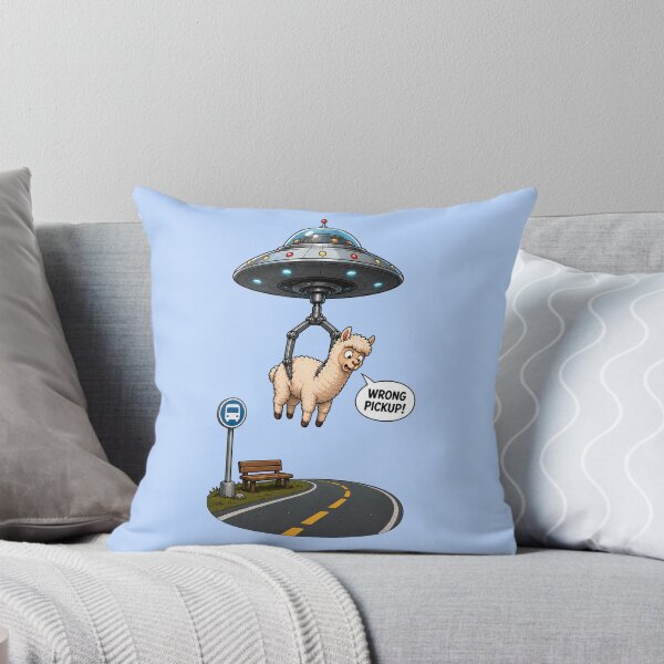 Item preview, Wrong Pickup Funny Alien Abduction Llama UFO Sci-Fi Cartoon designed and sold by SVox.