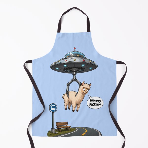 Item preview, Wrong Pickup Funny Alien Abduction Llama UFO Sci-Fi Cartoon designed and sold by SVox.