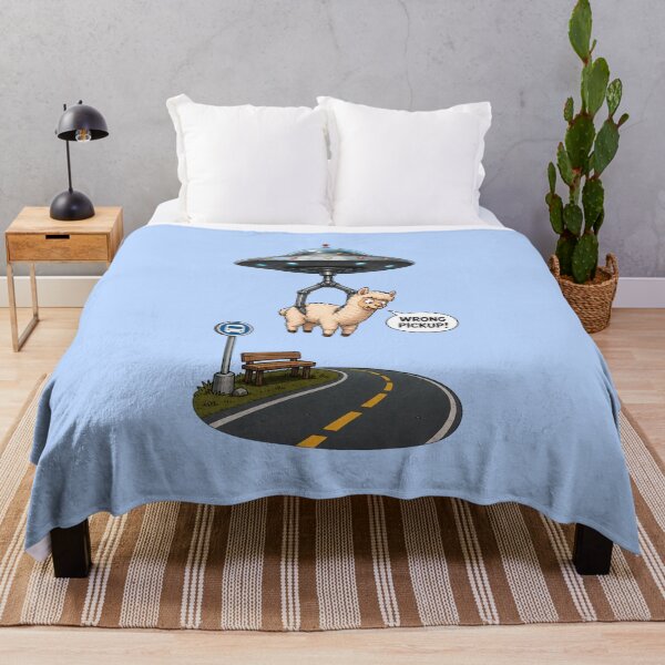 Item preview, Wrong Pickup Funny Alien Abduction Llama UFO Sci-Fi Cartoon designed and sold by SVox.