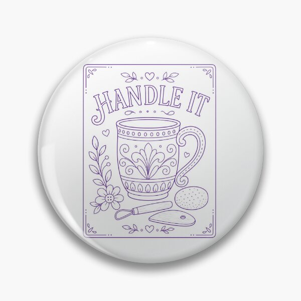Item preview, Handle it Pottery Mug Purple designed and sold by SamanthaLPottery.