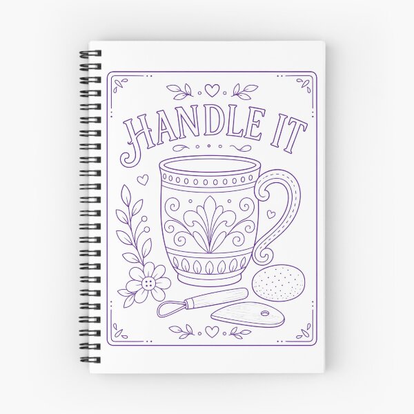 Item preview, Handle it Pottery Mug Purple designed and sold by SamanthaLPottery.