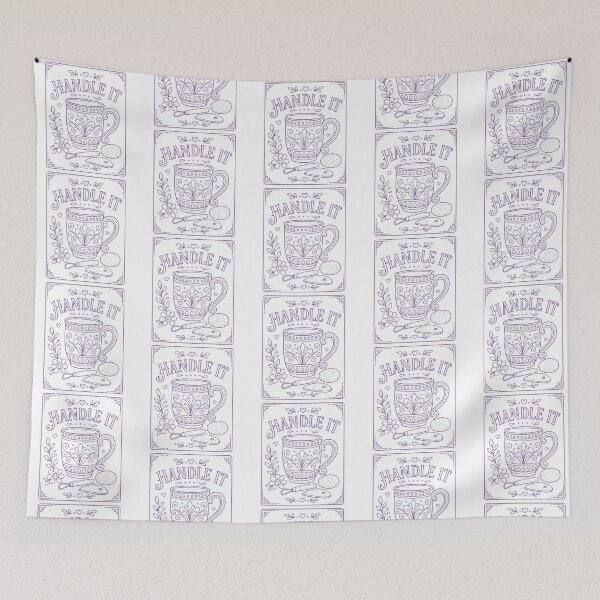 Item preview, Handle it Pottery Mug Purple designed and sold by SamanthaLPottery.