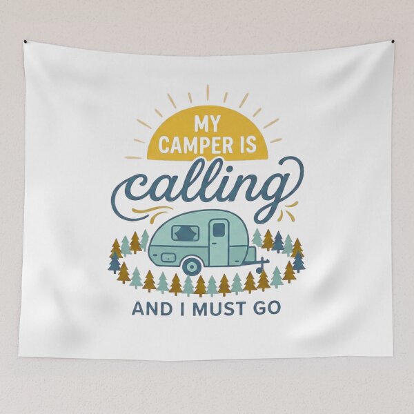 Item preview, My Camper Is Calling And I Must Go T-Shirt Design designed and sold by GabeMountainArt.