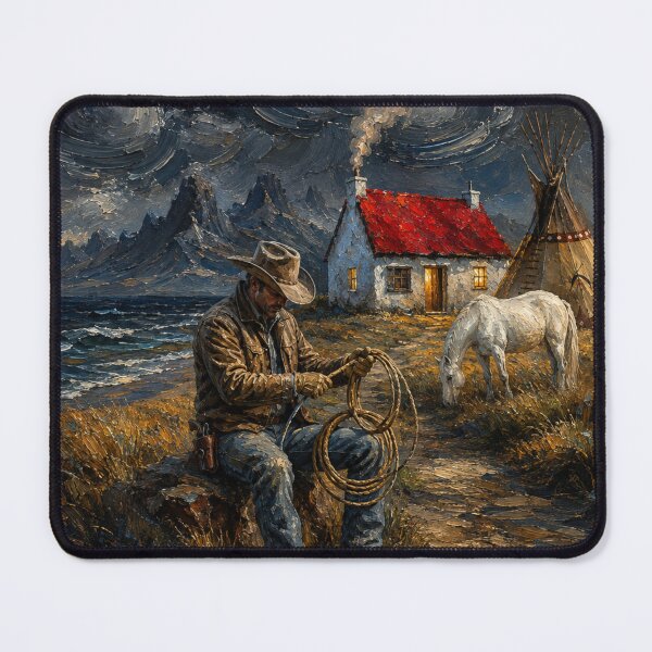 Item preview, Western Cowboy Landscape Rustic Ranch Decor designed and sold by RawEdgeStudios.