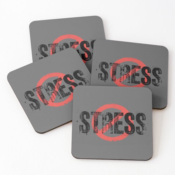 Item preview, No Stress Anti Anxiety Red Prohibited Symbol Mental Health designed and sold by KiwiRider.
