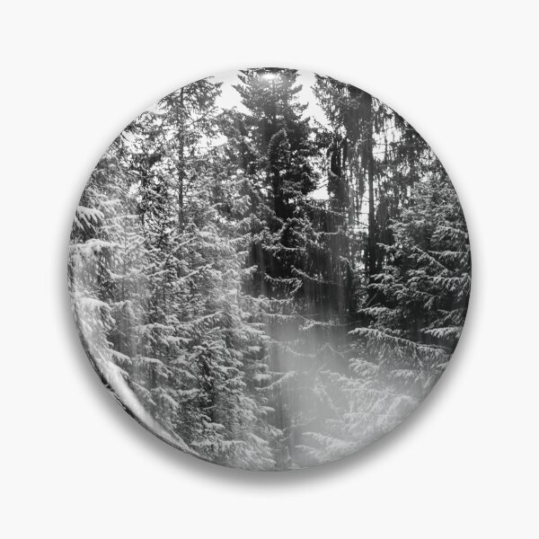 Item preview, The Silent Path: Mystical Black and White Winter Forest designed and sold by photossmirnov.