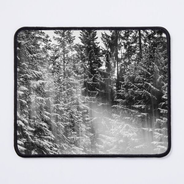 Item preview, The Silent Path: Mystical Black and White Winter Forest designed and sold by photossmirnov.