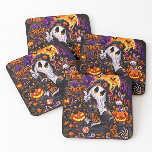 Item preview, Trick or Treat Ghost – Cute Halloween Streetwear Design designed and sold by Meentoos_1.