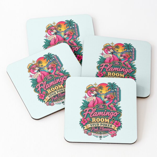 Item preview, Flamingo Motor Court Retro Poker T-Shirt  designed and sold by Stellura Designs.