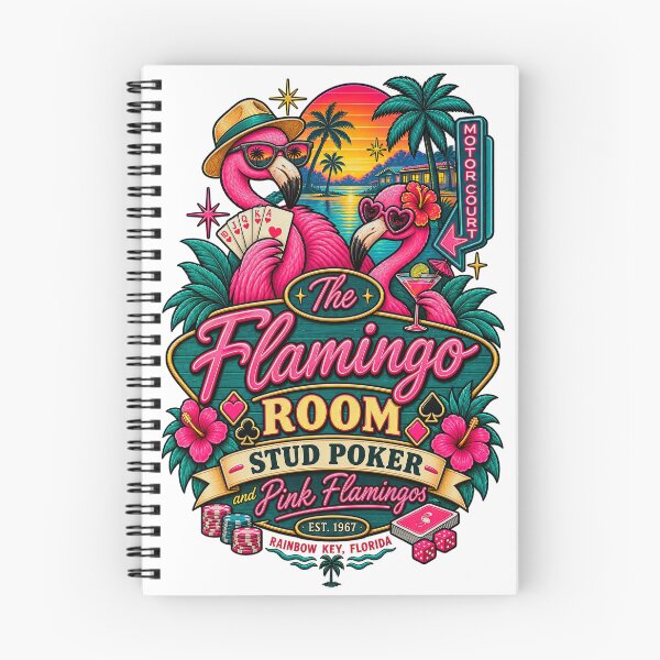 Item preview, Flamingo Motor Court Retro Poker T-Shirt  designed and sold by Stellura Designs.