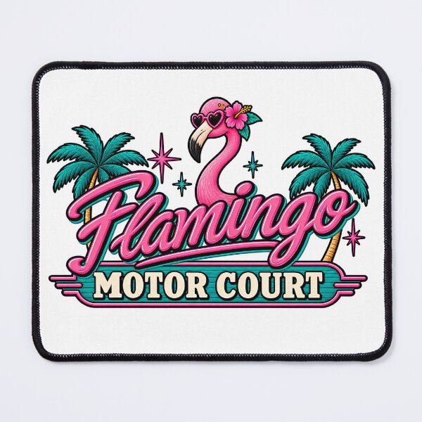Item preview, Flamingo Motor Court Retro Poker T-Shirt designed and sold by Stellura Designs.